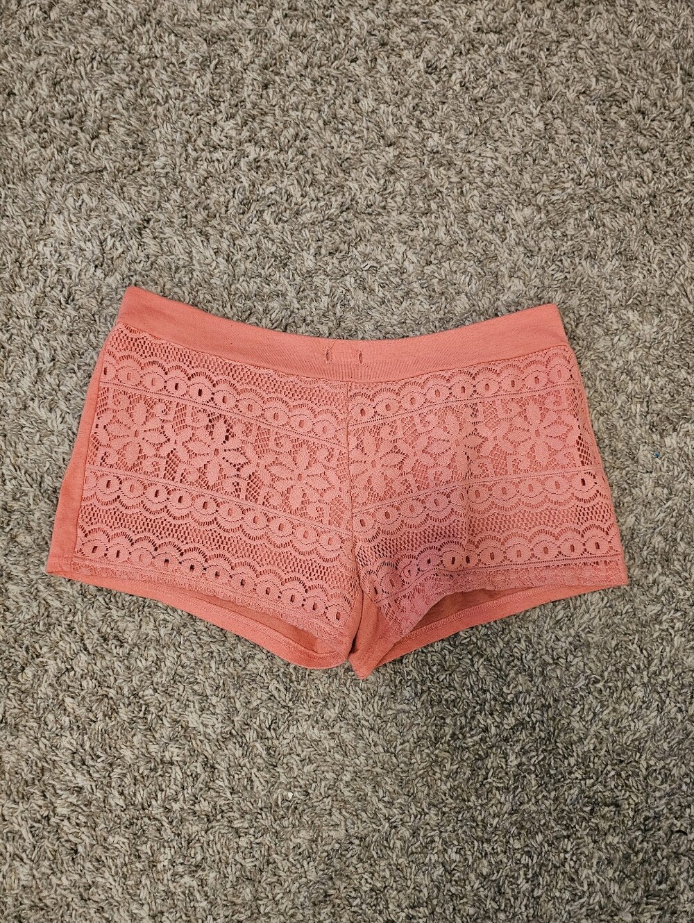Pink lace shorts